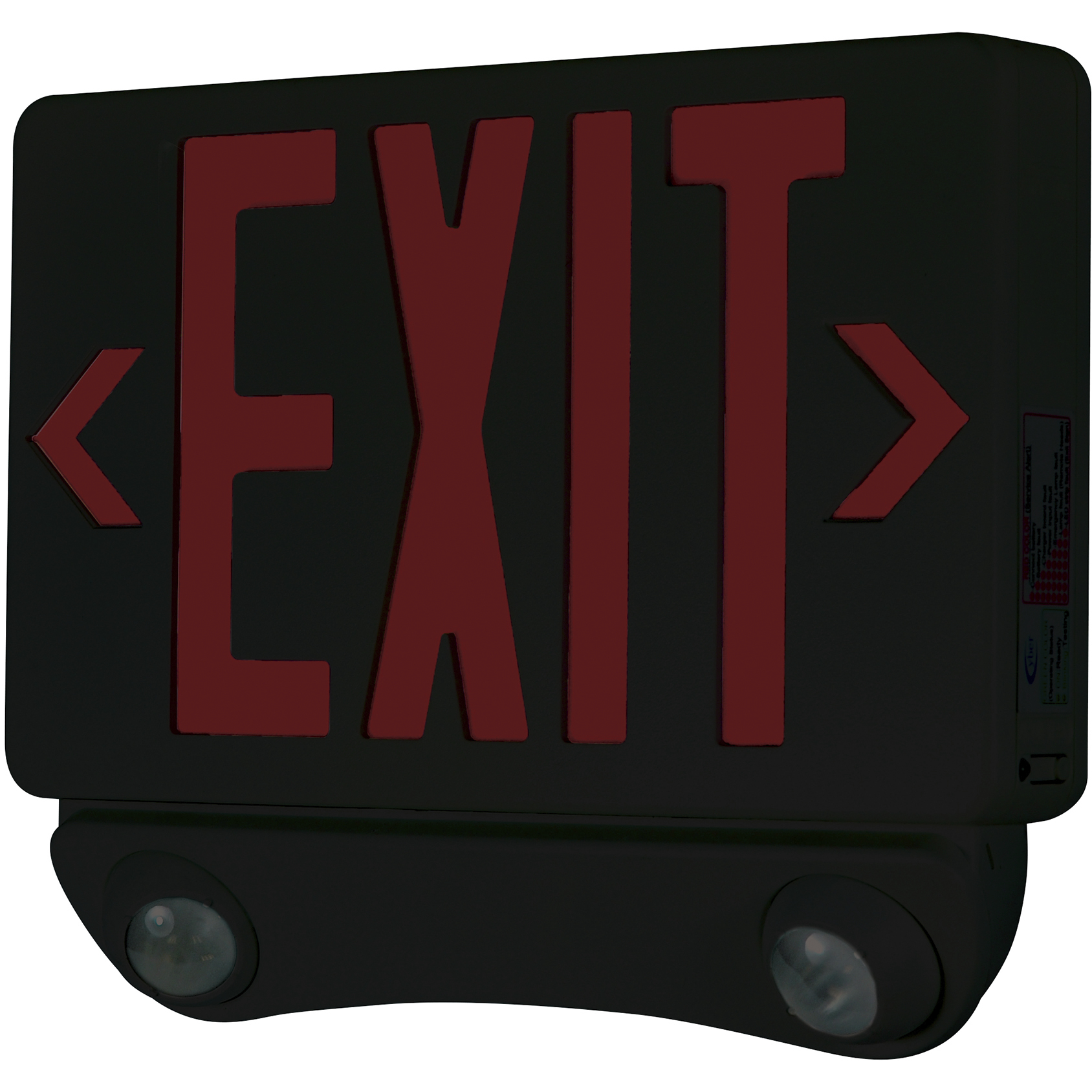 Aaliyah 1 Light Black / Red Exit / Emergency Ceiling Light in Red / Black