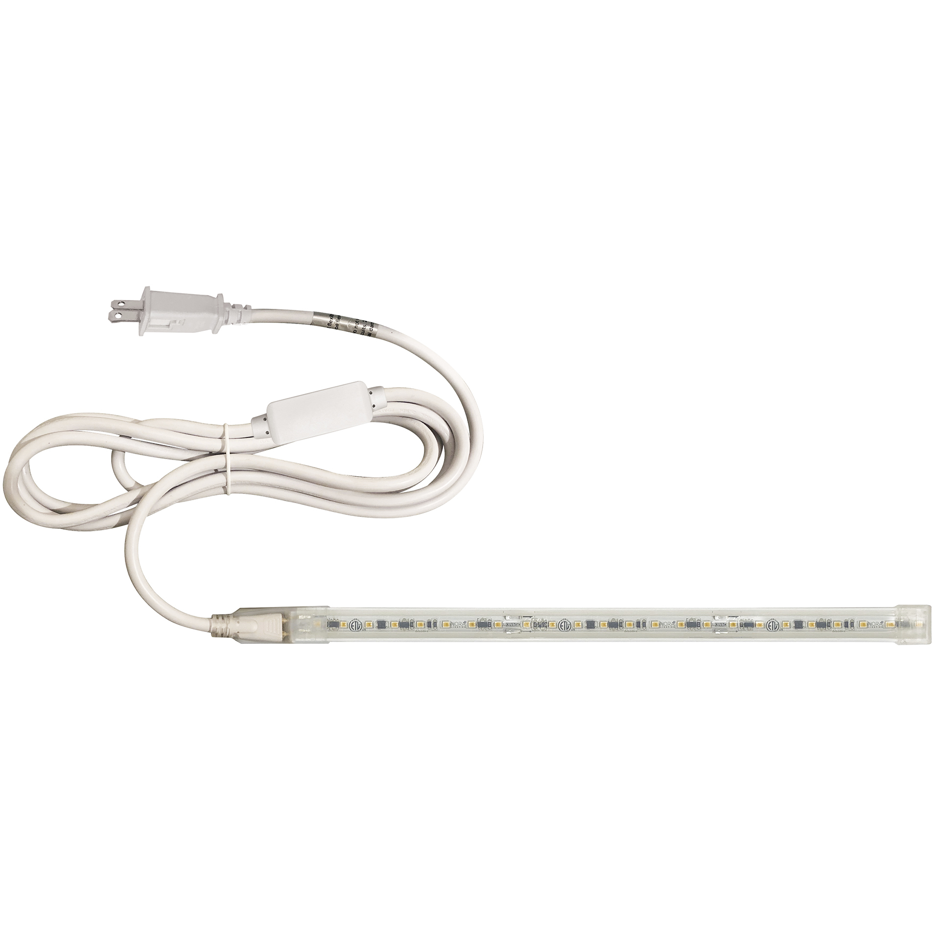 Custom Cut White 4000K 36 inch LED Tape Light in 3 ft.,  Cord & Plug with Surge Protector