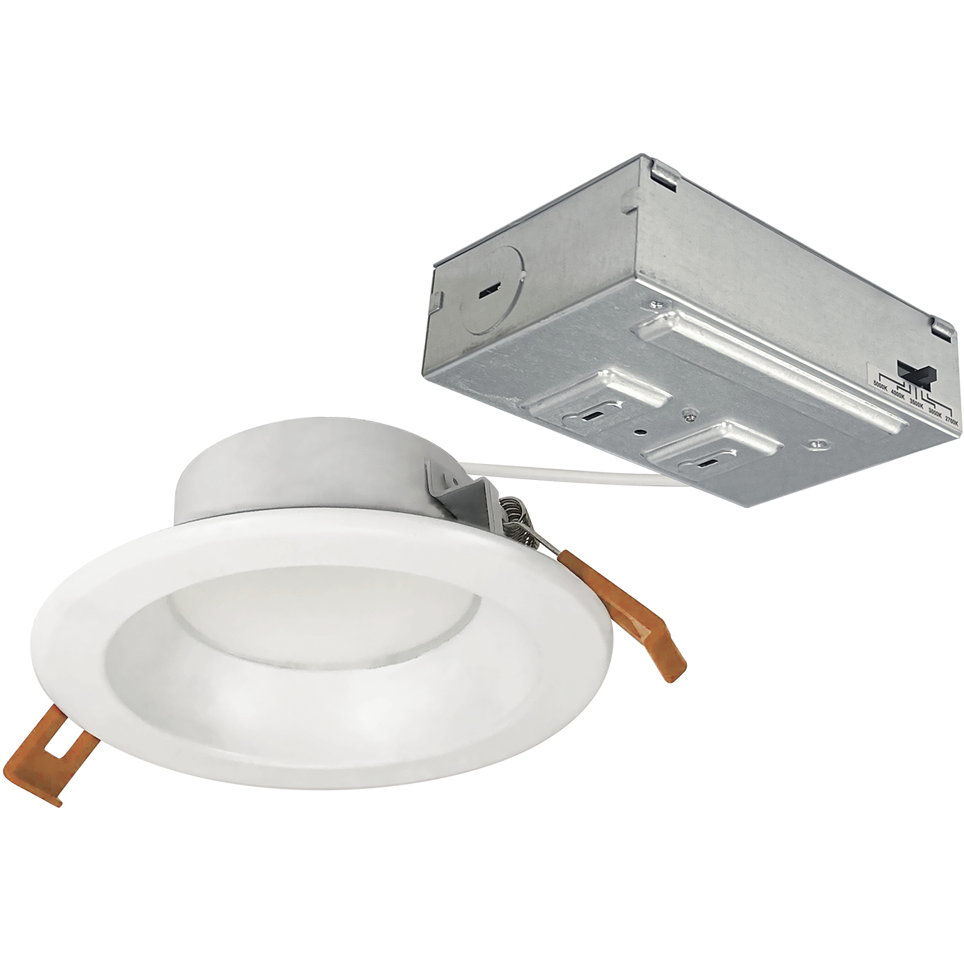 Theia Matte Powder White Recessed Downlight, Selectable CCT